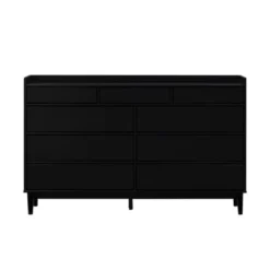 Mid-Century Modern Solid Wood 9 Drawer Horizontal Dresser - Saracina Home -Furniture Haven Shop GUEST b8326513 d1f9 4b66 aa98 cbcef4c3e0c3