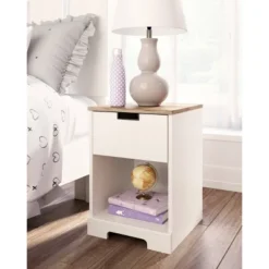 Vaibryn Nightstand Brown/Beige/White - Signature Design By Ashley