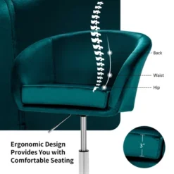 Costway Modern Velvet Chair Height Adjustable Bar Stool Swivel Makeup Seat -Furniture Haven Shop GUEST b94252aa d32b 49db 8b4f 0094e24590d0