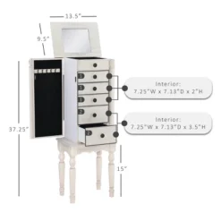 Obrecht Jewelry Armoire Off White - Powell Company -Furniture Haven Shop GUEST b9499fe3 9400 4ae6 b729 14aae2608b8d