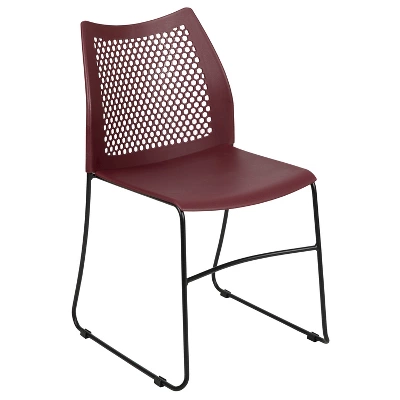Emma And Oliver Home And Office Sled Base Stack Chair With Air-Vent Back - Guest Chair 16 Emma And Oliver Home And Office Sled Base Stack Chair With Air-Vent Back - Guest Chair - Image 16