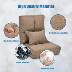 Costway Fold Down Chair Flip Out Lounger Convertible Sleeper Couch Futon Bed W/ Pillow 14 Costway Fold Down Chair Flip Out Lounger Convertible Sleeper Couch Futon Bed W/ Pillow -Furniture Haven Shop GUEST bcde3d88 3f2f 489c afa1 21dde2410183