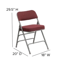 Flash Furniture 2 Pack HERCULES Series Premium Curved Triple Braced & Hinged Fabric Upholstered Metal Folding Chair 15 Flash Furniture 2 Pack HERCULES Series Premium Curved Triple Braced & Hinged Fabric Upholstered Metal Folding Chair -Furniture Haven Shop GUEST bdc16fb7 488b 4ed1 8276 e7e0c34009dc