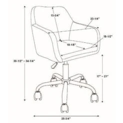 Rylen Office Chair - Linon -Furniture Haven Shop GUEST bdc2f73c 572b 437b a12c 316199f74c13
