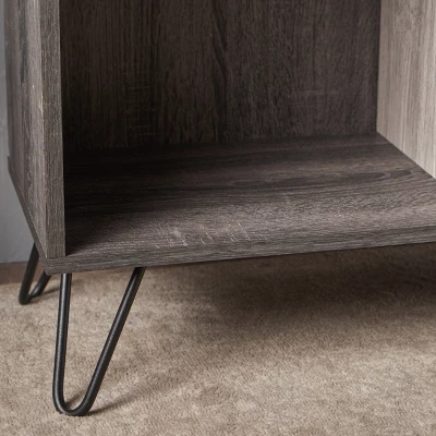 77" Imogen Modern Two-Toned Bookshelf Gray Oak - Christopher Knight Home 3 77" Imogen Modern Two-Toned Bookshelf Gray Oak - Christopher Knight Home - Image 3