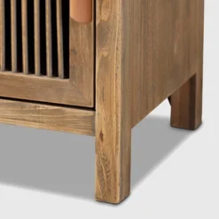 Clement 1 Door And 1 Drawer Wood Spindle Nightstand Brown - Baxton Studio -Furniture Haven Shop GUEST be8769ce 65a6 4bb7 8045 2ece017bfc79