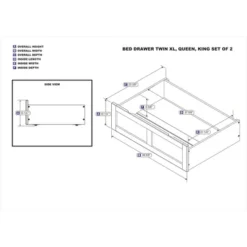 Set Of 2 Queen/King/Twin XL Drawers Gray - AFI -Furniture Haven Shop GUEST bf22889b 4c79 4204 9bbe be09395aa4e2