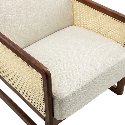 Domenico Living Room Accent Chair With Rattan Design | ARTFUL LIVING DESIGN 5 Domenico Living Room Accent Chair With Rattan Design | ARTFUL LIVING DESIGN - Image 5