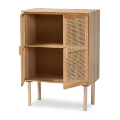 Maclean Rattan Wood 2 Door Storage Cabinet Natural/Brown - Baxton Studio 13 Maclean Rattan Wood 2 Door Storage Cabinet Natural/Brown - Baxton Studio -Furniture Haven Shop GUEST c107319d 554f 4a0f 9101 466d3d517ba1