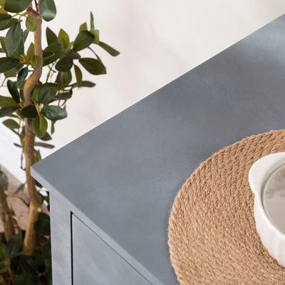 HOMCOM Sideboard Buffet Cabinet With Storage Drawers Adjustable Shelves Countertop Dining Room Cabinet Kitchen Buffet Living Room Furniture Gray 5 HOMCOM Sideboard Buffet Cabinet With Storage Drawers Adjustable Shelves Countertop Dining Room Cabinet Kitchen Buffet Living Room Furniture Gray - Image 5