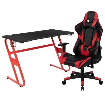 Flash Furniture Gaming Desk And Reclining Gaming Chair Set With Cup Holder And Headphone Hook 11 Flash Furniture Gaming Desk And Reclining Gaming Chair Set With Cup Holder And Headphone Hook - Image 11