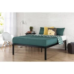 Lorrick Quick Snap® Platform Bed Frame Black - Zinus