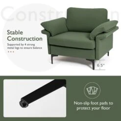 Costway Set Of 2 Upholstered Single Sofa Fabric Accent Armchair Metal Legs 13 Costway Set Of 2 Upholstered Single Sofa Fabric Accent Armchair Metal Legs -Furniture Haven Shop GUEST c5eb4462 ab06 49e8 895c bbaf73bfe5a5