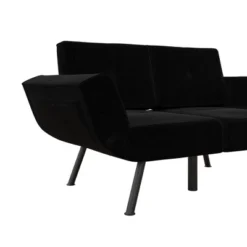 RealRooms Euro Upholstered Tufted Loveseat Futon With Storage Pockets -Furniture Haven Shop GUEST c635820a 0f4a 436f 8165 0a39a7244c26