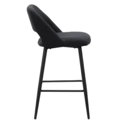 Blakeley Velvet Counter Height Barstool Black - CorLiving -Furniture Haven Shop GUEST c654e3ab 88ee 4d41 bb90 7d0ff5fd420a