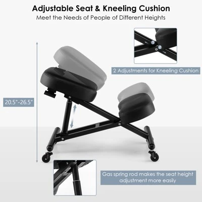 Costway Ergonomic Kneeling Chair Adjustable Stool Memory Foam Angled Seat 7 Costway Ergonomic Kneeling Chair Adjustable Stool Memory Foam Angled Seat - Image 7