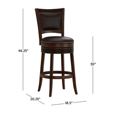 Lockefield Wood Bar Height Swivel Barstool - Hillsdale Furniture 2 Lockefield Wood Bar Height Swivel Barstool - Hillsdale Furniture - Image 2