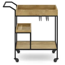 Lintz Bar Cart Natural - WyndenHall -Furniture Haven Shop GUEST c7b7f507 1bfc 4686 9eb7 e3f5b97aab6a