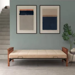 Full Brixen Wood Arm Metal Futon Frame With 6" Mattress - Room & Joy 18 Full Brixen Wood Arm Metal Futon Frame With 6" Mattress - Room & Joy -Furniture Haven Shop GUEST c7d78dd9 76e1 4e97 a7e6 fce012cd0a27