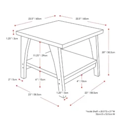 Hollywood Side Table With Lower Shelf Dark Gray - CorLiving -Furniture Haven Shop GUEST c7e88f6b ca18 4f5b a6c1 5361e6e3e268