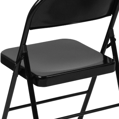 Emma And Oliver 4 Pack Double Braced Commercial Party Events Steel Metal Folding Chair 6 Emma And Oliver 4 Pack Double Braced Commercial Party Events Steel Metal Folding Chair - Image 6