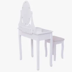 Tangkula Mirrored Dressing Table Wooden Vanity Makeup Unit W/ Cushioned Stool 17 Tangkula Mirrored Dressing Table Wooden Vanity Makeup Unit W/ Cushioned Stool -Furniture Haven Shop GUEST c81e7fc3 83ee 476e 9c8f 58d5947ba084