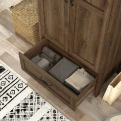 Nurembo 1 Drawer Wardrobe Closet Distressed Walnut - HOMES: Inside + Out 16 Nurembo 1 Drawer Wardrobe Closet Distressed Walnut - HOMES: Inside + Out -Furniture Haven Shop GUEST c864c522 3970 4894 9cf3 ee21dd3a5ba0