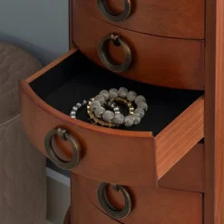 Raine Jewelry Armoire Cherry - Powell Company -Furniture Haven Shop GUEST c9c2221d 07d8 437c 842b 8e90f60cc64f