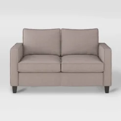 2pc Georgia Fabric Loveseat And Accent Chair Set Taupe - CorLiving -Furniture Haven Shop GUEST c9fcf94a b494 425e a8d5 d83f9f3de3ad
