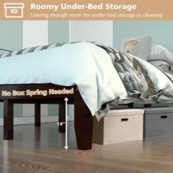 Costway Full Size Wood Bed Frame & 10'' Foam Mattress Set CertiPUR-US Certified Natural/Espresso -Furniture Haven Shop GUEST cb1ec75b fae9 4d6b 9584 ff116dc26d48