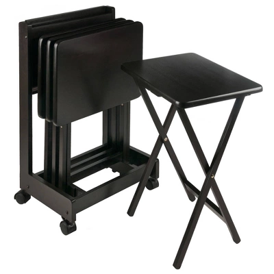 5pc Brienda Set Flip Top Snack Table - Winsome 2 5pc Brienda Set Flip Top Snack Table - Winsome - Image 2