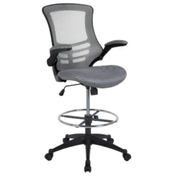 Emma And Oliver Mid-Back Mesh Ergonomic Drafting Chair With Foot Ring And Flip-Up Arms 25 Emma And Oliver Mid-Back Mesh Ergonomic Drafting Chair With Foot Ring And Flip-Up Arms -Furniture Haven Shop GUEST cd702835 2ab4 4a5b 9e68 4cb437ea69a0