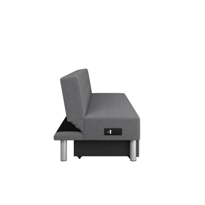 Wilton Dream Convertible Futon Sofa Bed Charcoal - Serta 5 Wilton Dream Convertible Futon Sofa Bed Charcoal - Serta - Image 5