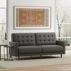 Glenwillow Home 81.5" Mies Upholstered Square Arm Convertible Sleeper Sofa In MCM Vintage Design -Furniture Haven Shop GUEST cde75a9b 910e 4551 81a6 04f3a8e10ec7