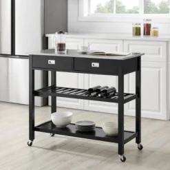 Chloe Stainless Steel Top Kitchen Island Cart - Crosley -Furniture Haven Shop GUEST ce3ef3d9 5770 4b45 bf03 e26b4ec53c34