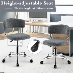 Costway Computer Desk Chair Adjustable Faux Fur Office Chair Swivel Vanity Chair -Furniture Haven Shop GUEST ce5e0653 aa0b 42c6 8928 e3858413cc4a