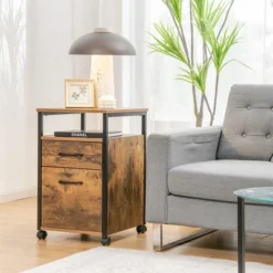 Costway Mobile File Cabinet 2 Drawer Printer Stand W/Open Shelf For Letter Size -Furniture Haven Shop GUEST cf3398c8 e9e6 46a8 9c03 4429da9c23da