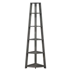 71" Newport 5 Tier Corner Bookshelf - Breighton Home -Furniture Haven Shop GUEST d024b837 2b12 4fd2 bd69 f8a46d63ef7b