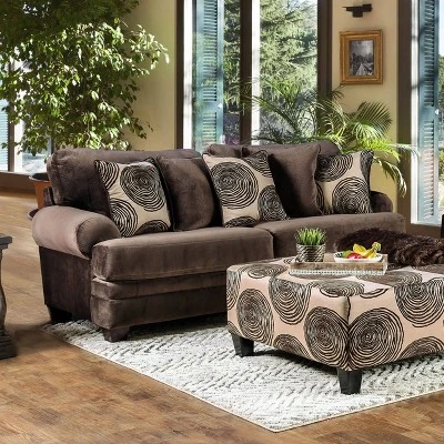 Mauricio Microfiber Sofa Brown - Furniture Of America 1 Mauricio Microfiber Sofa Brown - Furniture Of America