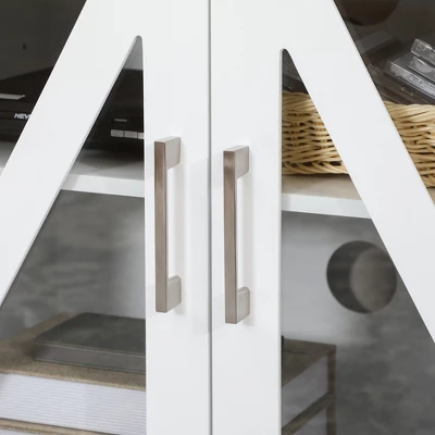 HOMCOM TV Cabinet Stand For TVs Up To 58", Entertainment Center With Adjustable Shelves, 4 Glass Doors And 4 Cable Holes For Living Room, White 5 HOMCOM TV Cabinet Stand For TVs Up To 58", Entertainment Center With Adjustable Shelves, 4 Glass Doors And 4 Cable Holes For Living Room, White - Image 5