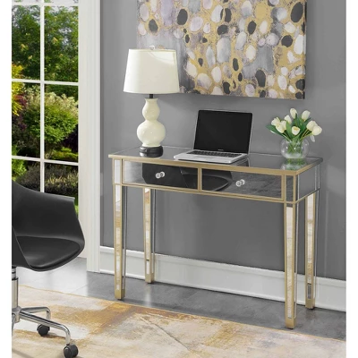 Gold Coast Mirrored Desk - Breighton Home 1 Gold Coast Mirrored Desk - Breighton Home