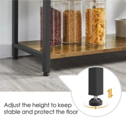 Yaheetech 5-Tier 56" H Baker’s Rack With Wire Basket & Power Outlets, Rustic Brown 12 Yaheetech 5-Tier 56" H Baker’s Rack With Wire Basket & Power Outlets, Rustic Brown -Furniture Haven Shop GUEST d2f303d9 3cac 4624 b80c 1ccb09947458