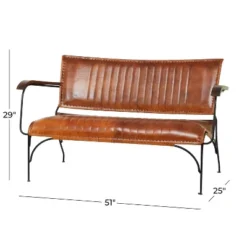 Vintage Leather Loveseat Brown - Olivia & May -Furniture Haven Shop GUEST d33020da 213b 4385 bb31 14c60b18b236