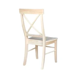 Set Of 2 X Back Chairs With Solid Wood Seat Unfinished - International Concepts -Furniture Haven Shop GUEST d395eabf 5080 4f5f 84fa a62dac6b4d1c