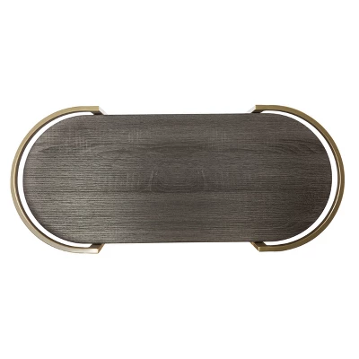 Lyflon Rolling Bar Cart Black/Gold - Aiden Lane 6 Lyflon Rolling Bar Cart Black/Gold - Aiden Lane - Image 6