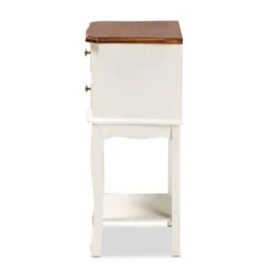 2 Drawer Darla Wood Nightstand White/Cherry Brown - Baxton Studio 8 2 Drawer Darla Wood Nightstand White/Cherry Brown - Baxton Studio -Furniture Haven Shop GUEST d419cc18 8721 4b76 a120 dbab86b79db3
