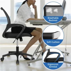 Yaheetech Adjustable Ergonomic Computer Chair Office Chair -Furniture Haven Shop GUEST d43aa7ea 23ff 48ab bee7 99a1eef70d2a