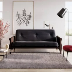 Full Chester Wood Arm Futon Frame With 8" Polyester Mattress - Room & Joy 18 Full Chester Wood Arm Futon Frame With 8" Polyester Mattress - Room & Joy -Furniture Haven Shop GUEST d50a3fb0 b092 4e8b b6a4 cd8571e5e3b8