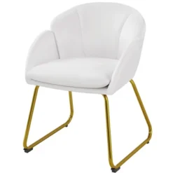 Yaheetech Velvet Armchair Accent Chair With Metal Legs For Living Room/Bedroom -Furniture Haven Shop GUEST d52c7e62 023b 487f b1fa d4792c85aa5a