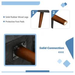 Costway Convertible Futon Sofa Bed Adjustable Couch Sleeper W/ Wood Legs NavyGreyYellow 15 Costway Convertible Futon Sofa Bed Adjustable Couch Sleeper W/ Wood Legs NavyGreyYellow -Furniture Haven Shop GUEST d5bceb4c 52ae 4eb7 aa2d 38c024b12232